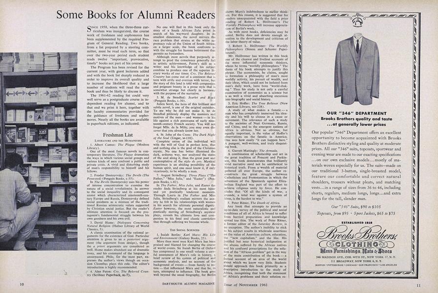 Some Books for Alumni Readers
