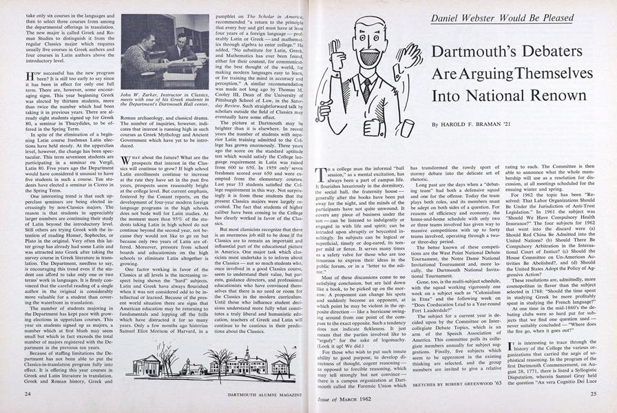 Dartmouth's Debaters Are Arguing Themselves Into National Renown