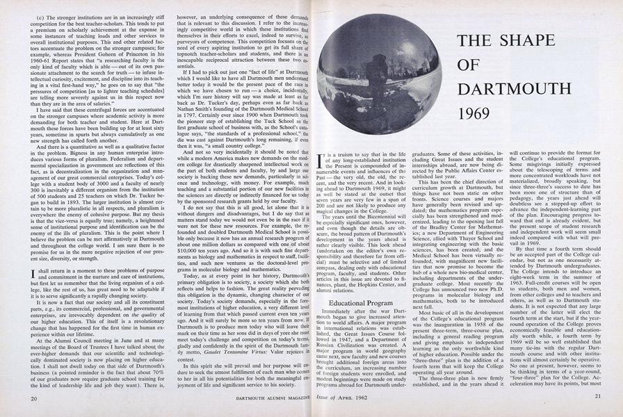 THE SHAPE OF DARTMOUTH 1969