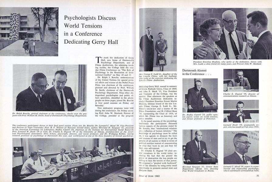 Psychologists Discuss World Tensions in a Conference Dedicating Gerry Hall
