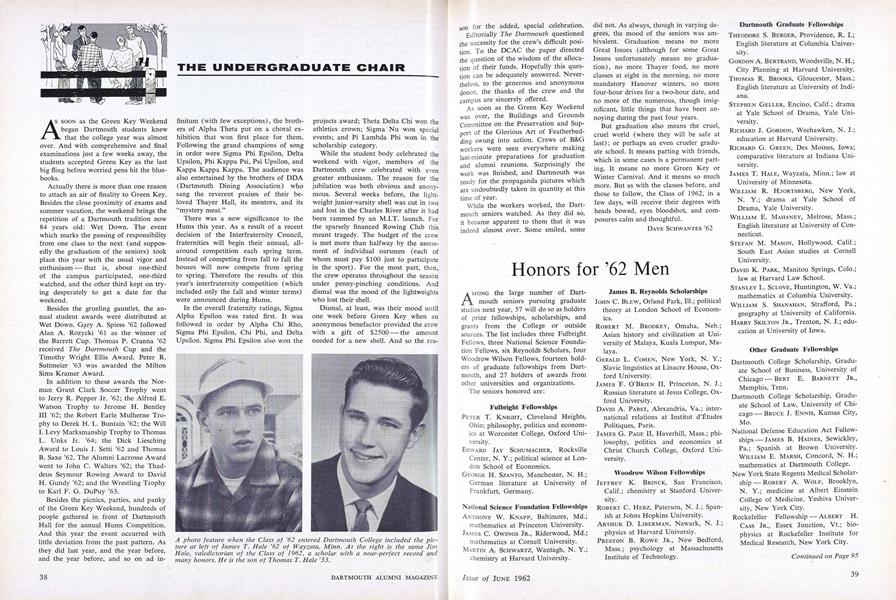 Honors for '62 Men