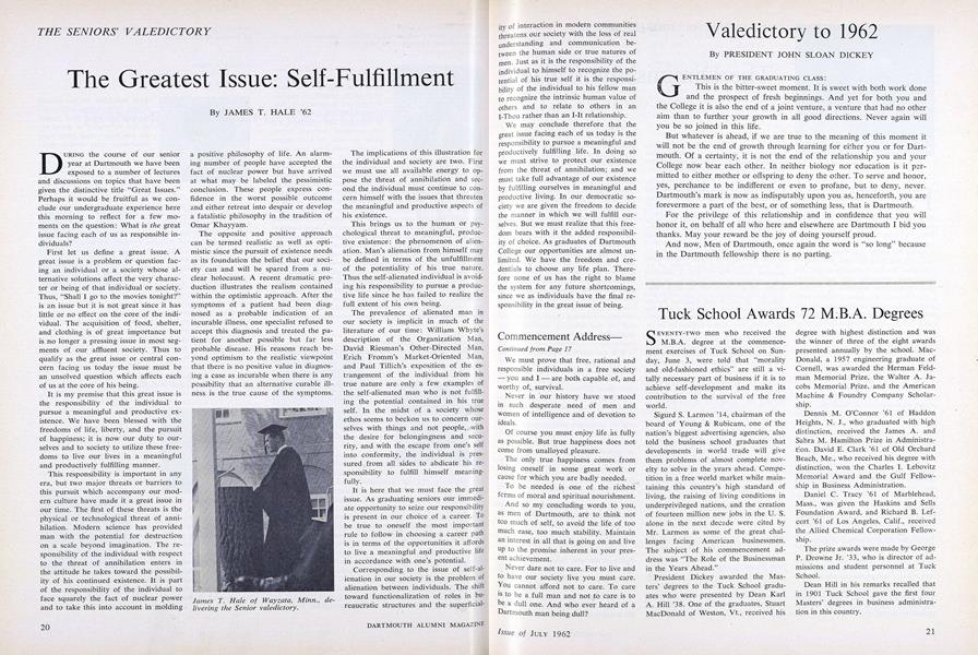 The Greatest Issue: Self-Fulfillment
