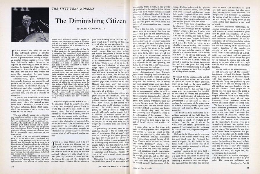 The Diminishing Citizen