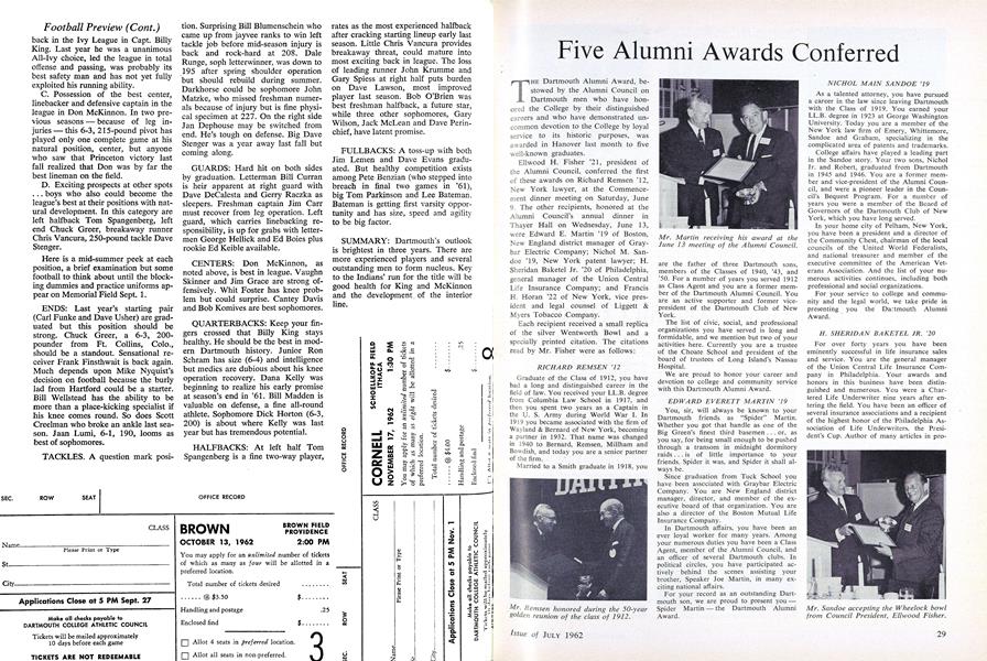 Five Alumni Awards Conferred
