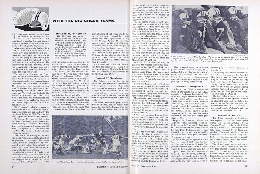 Dartmouth 27, Massachusetts 3