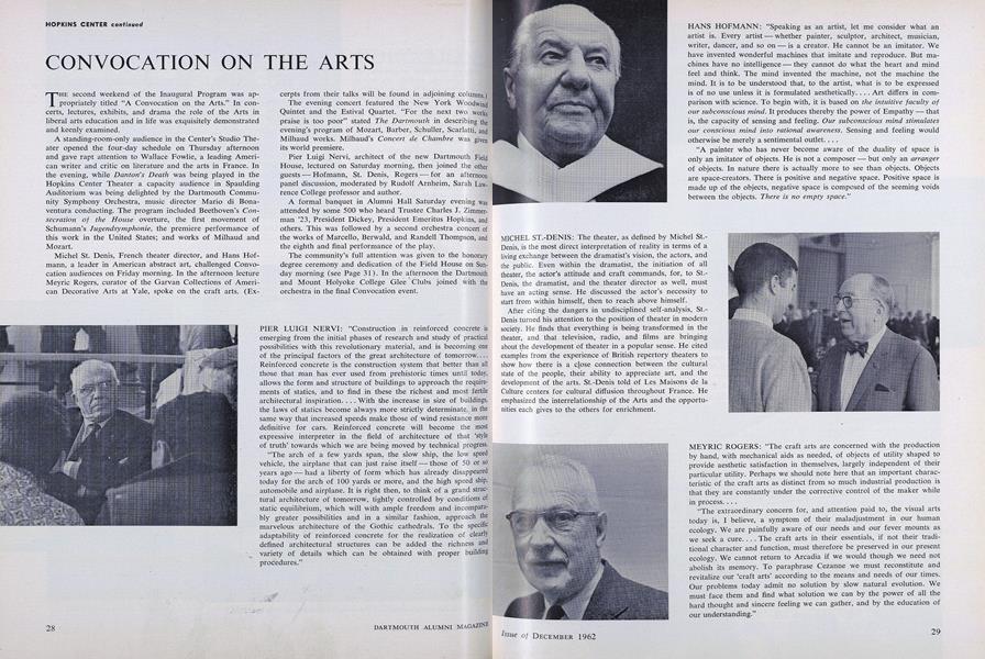CONVOCATION ON THE ARTS