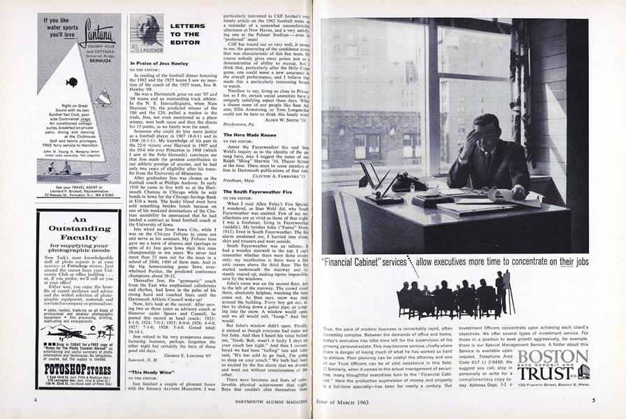 LETTERS TO THE EDITOR