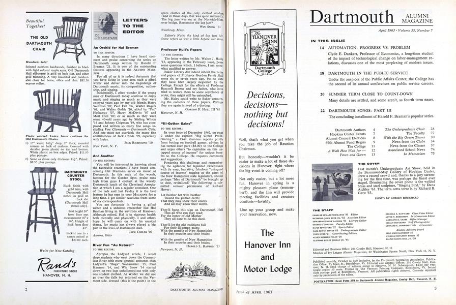 LETTERS TO THE EDITOR