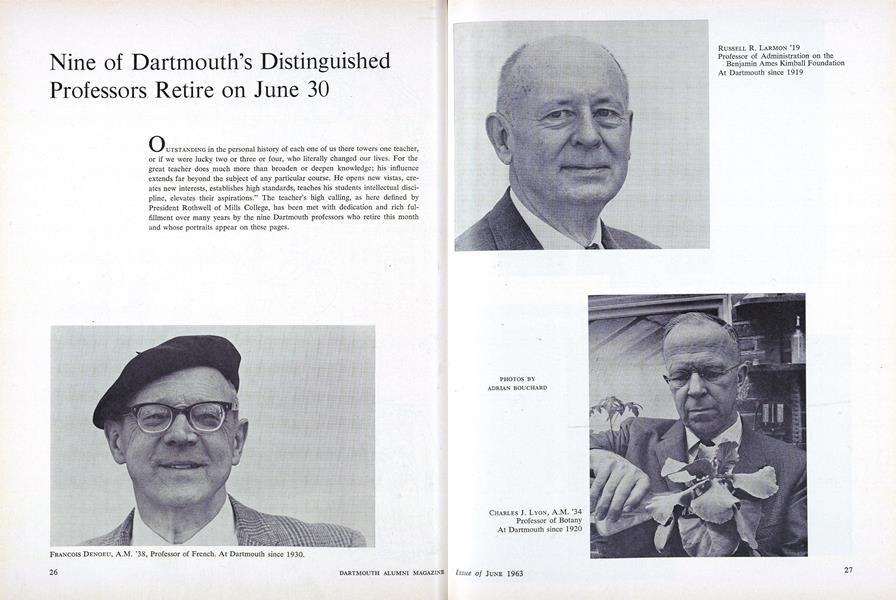 Nine of Dartmouth's Distinguished Professors Retire on June 30