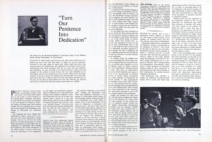 "Turn Our Penitence Into Dedication"