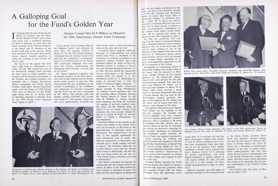 A Galloping Goal for the Fund's Golden Year