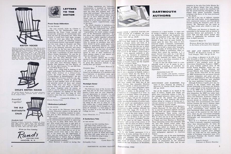 LETTERS TO THE EDITOR