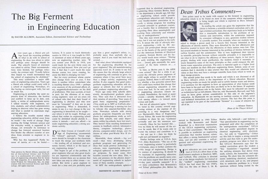 The Big Ferment in Engineering Education