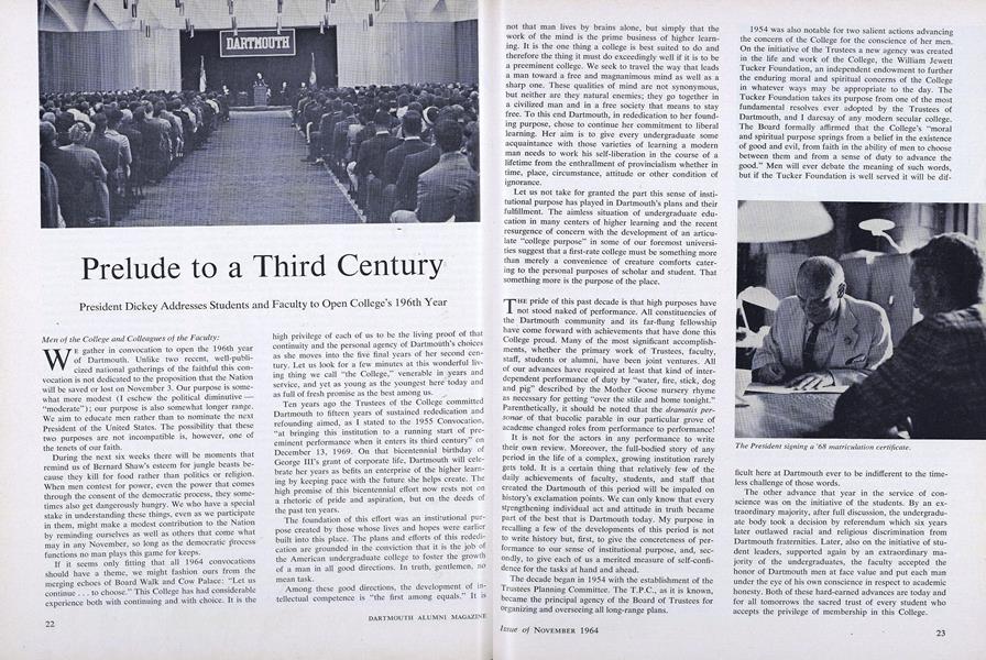 Prelude to a Third Century