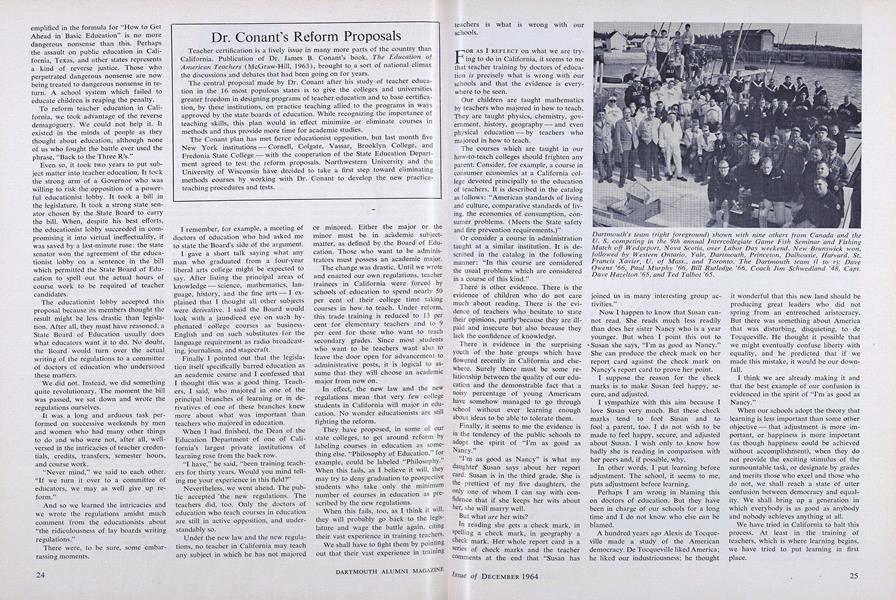 Dr. Conant's Reform Proposals