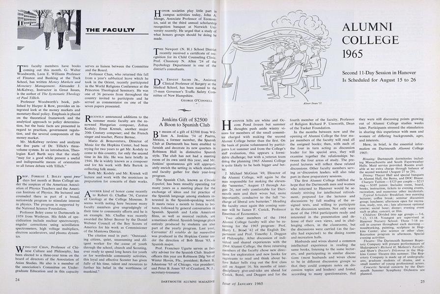 ALUMNI COLLEGE 1965