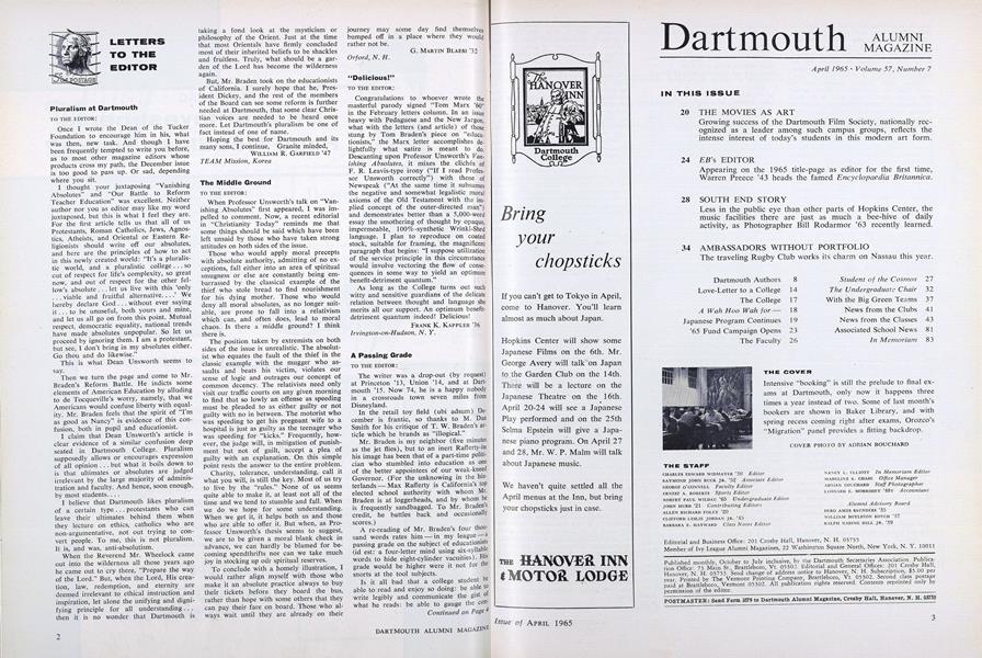LETTERS TO THE EDITOR