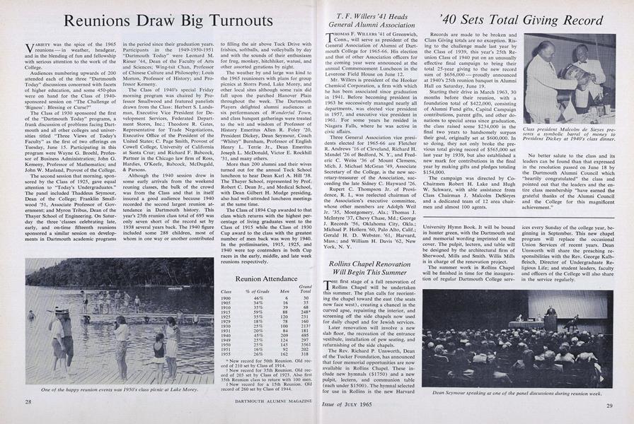 Reunions Draw Big Turnouts