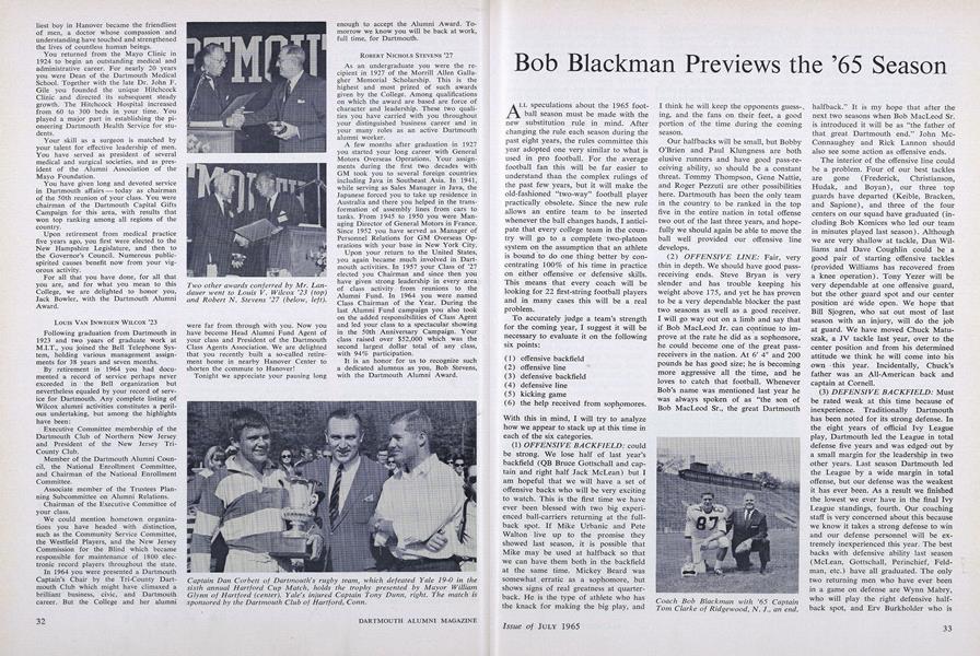 Bob Blackman Previews the '65 Season