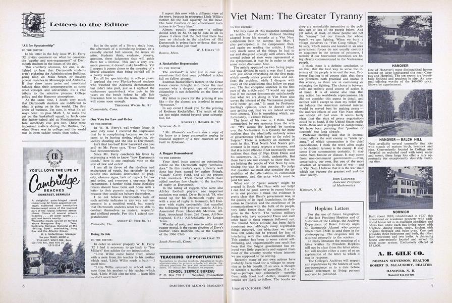 Hopkins Letters