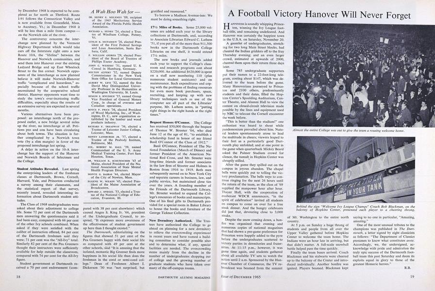 A Football Victory Hanover Will Never Forget