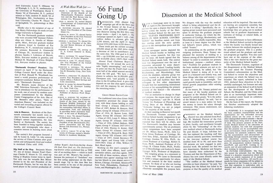 Dissension at the Medical School