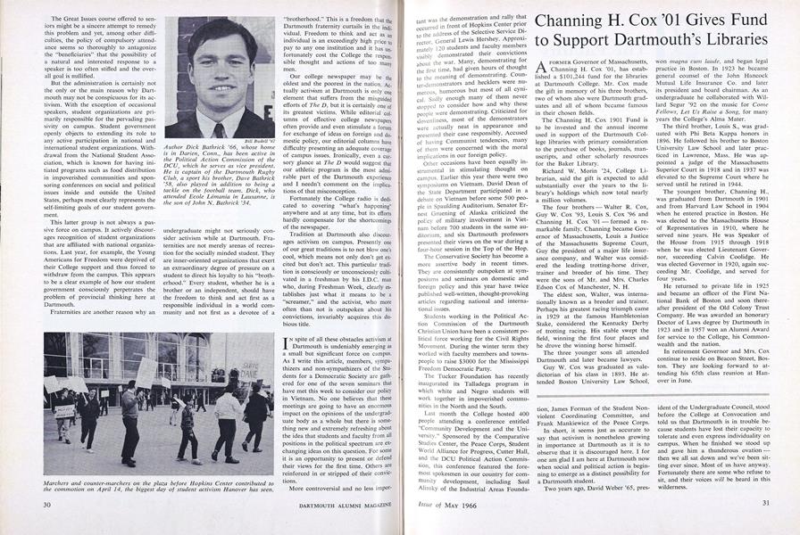 Channing H. Cox '01 Gives Fund to Support Dartmouth's Libraries