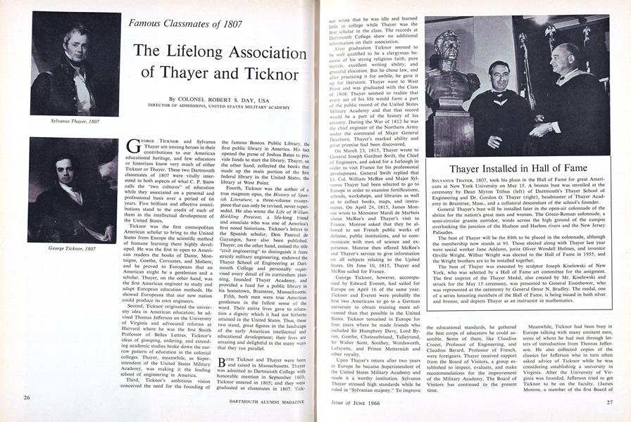 The Lifelong Association of Thayer and Ticknor