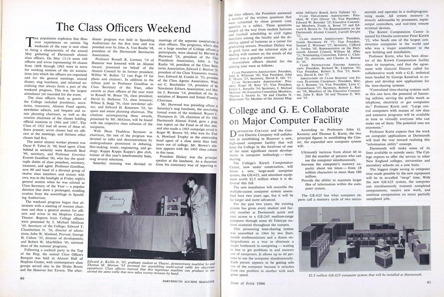 College and G. E. Collaborate on Major Computer Facility