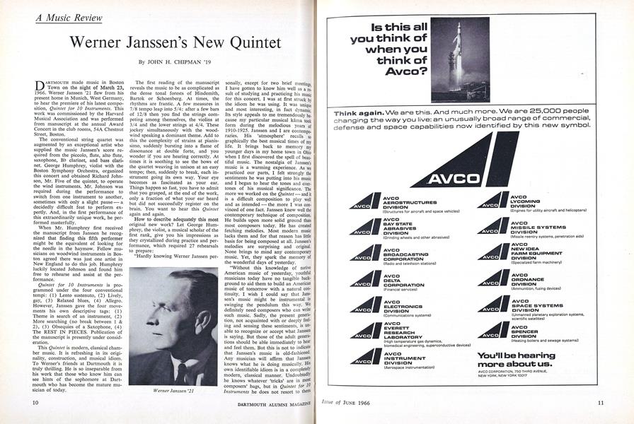 Werner Janssen's New Quintet