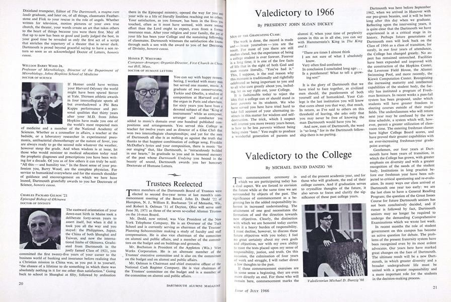 Valedictory to 1966