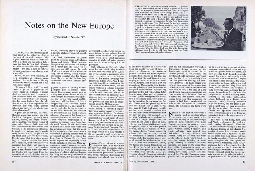 Notes on the New Europe