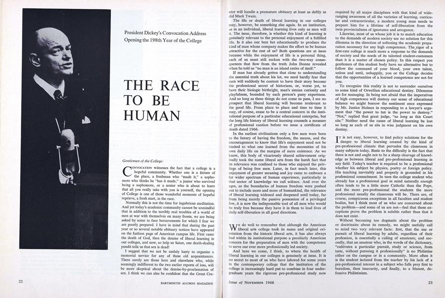 THE RACE TO BE HUMAN
