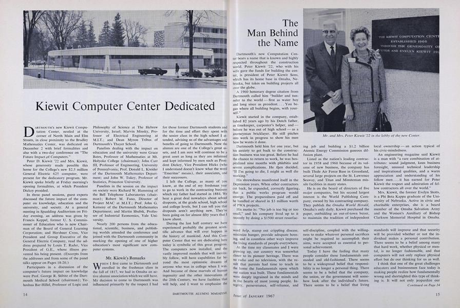 Kiewit Computer Center Dedicated