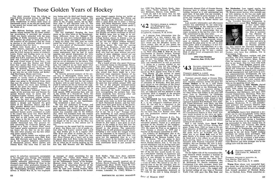 Those Golden Years of Hockey