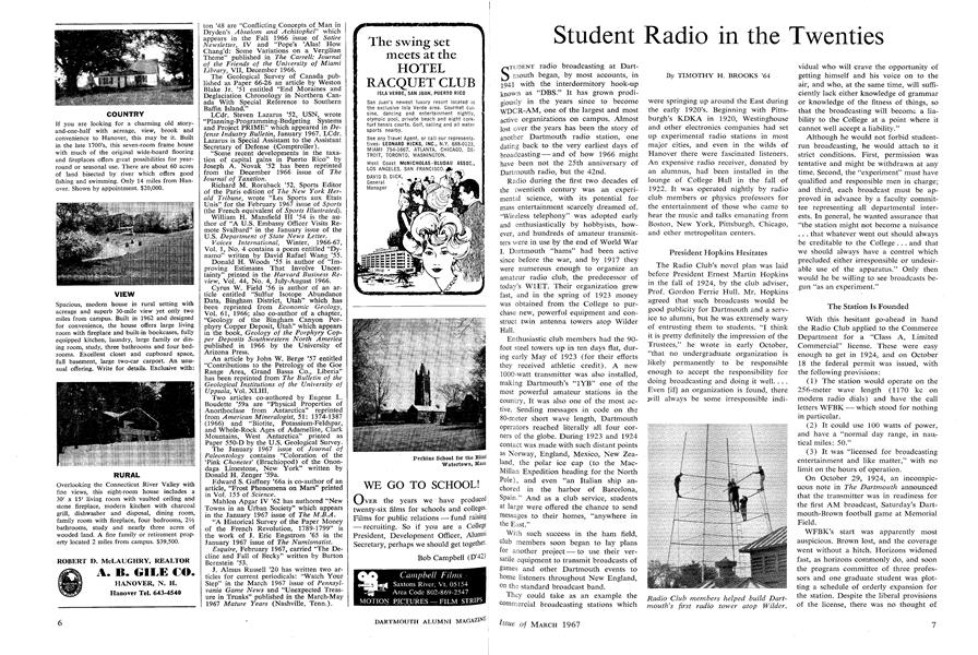 Student Radio in the Twenties