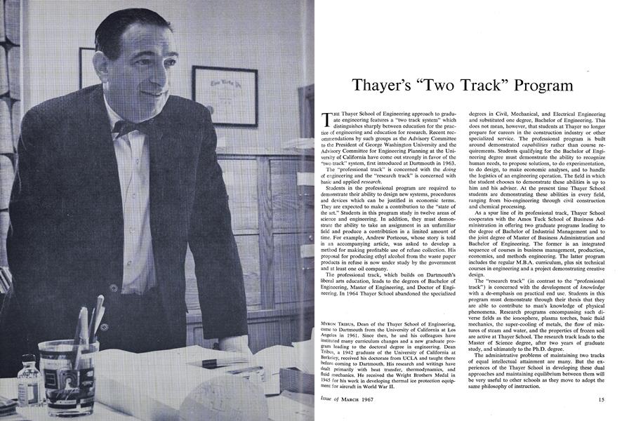 Thayer's Two Track Program