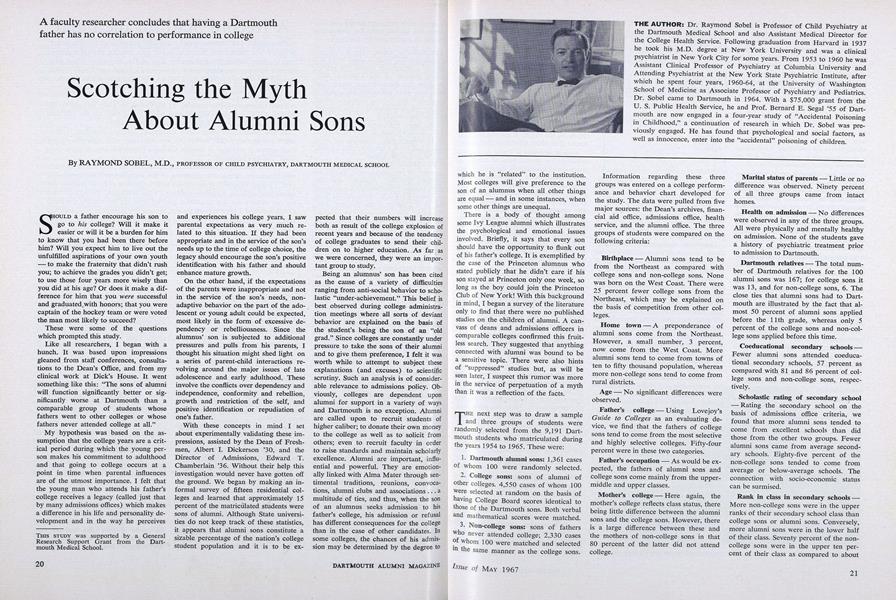 Scotching the Myth About Alumni Sons