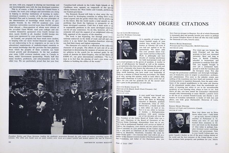 HONORARY DEGREE CITATIONS