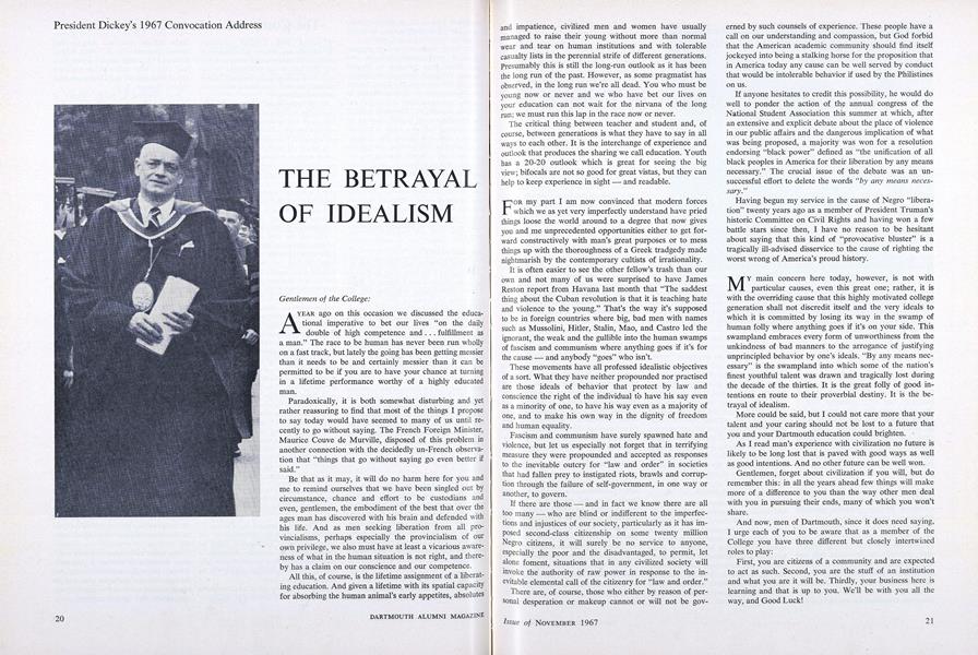 THE BETRAYAL OF IDEALISM