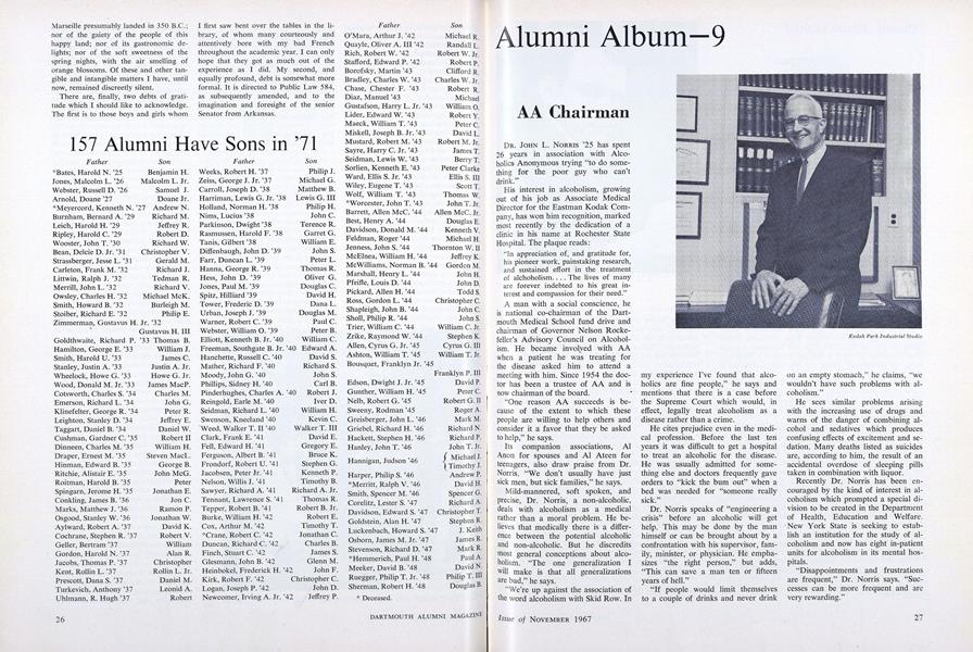 157 Alumni Have Sons in '71