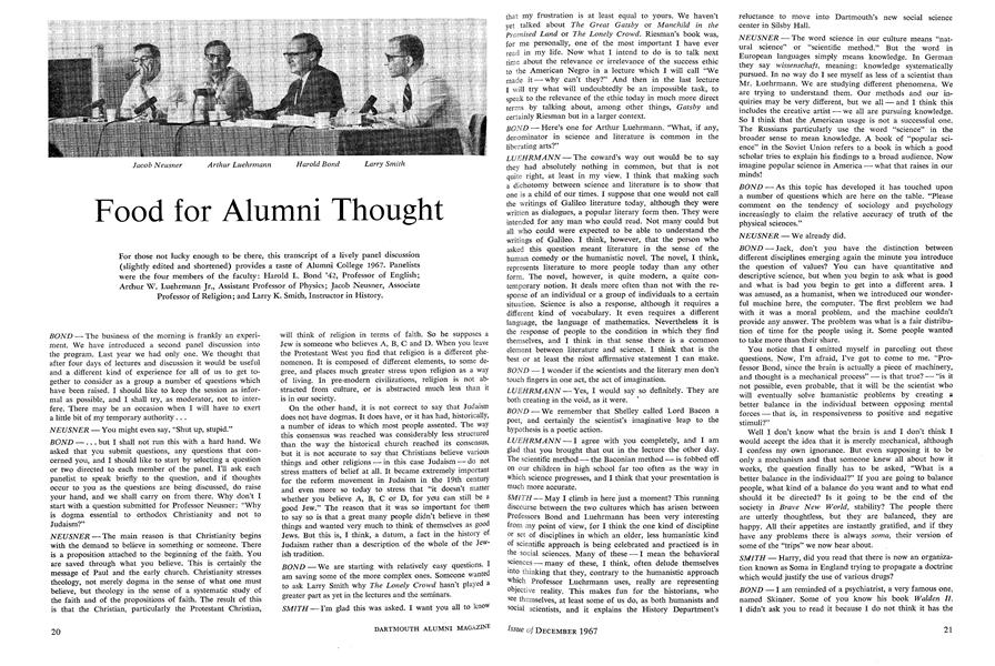 Food for Alumni Thought