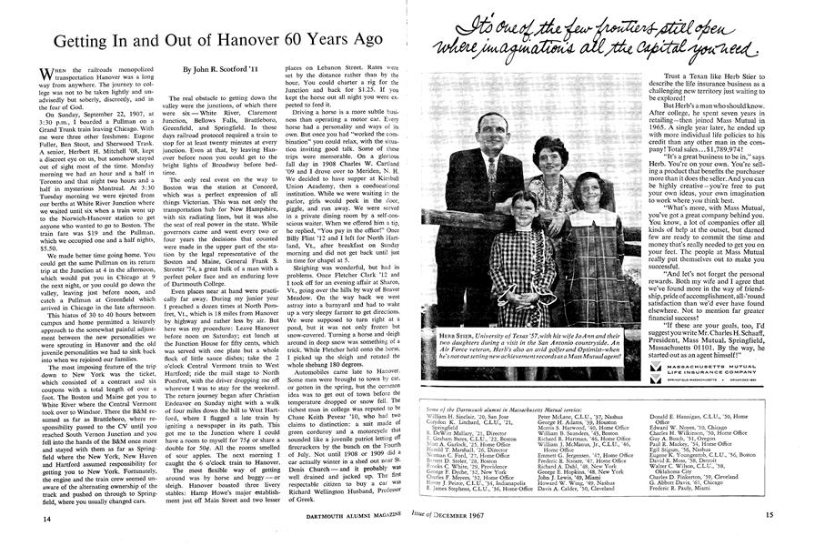 Getting In and Out of Hanover 60 Years Ago