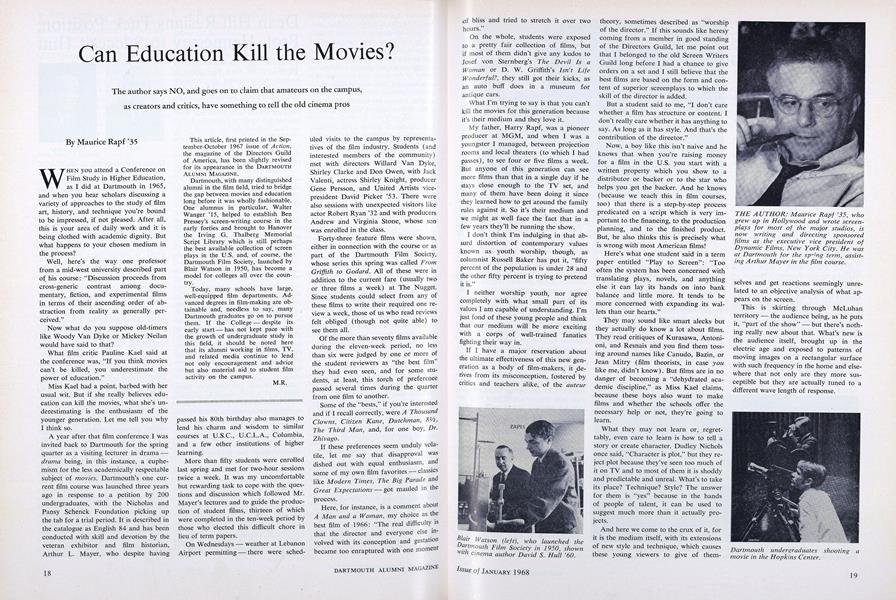 Can Education Kill the Movies?
