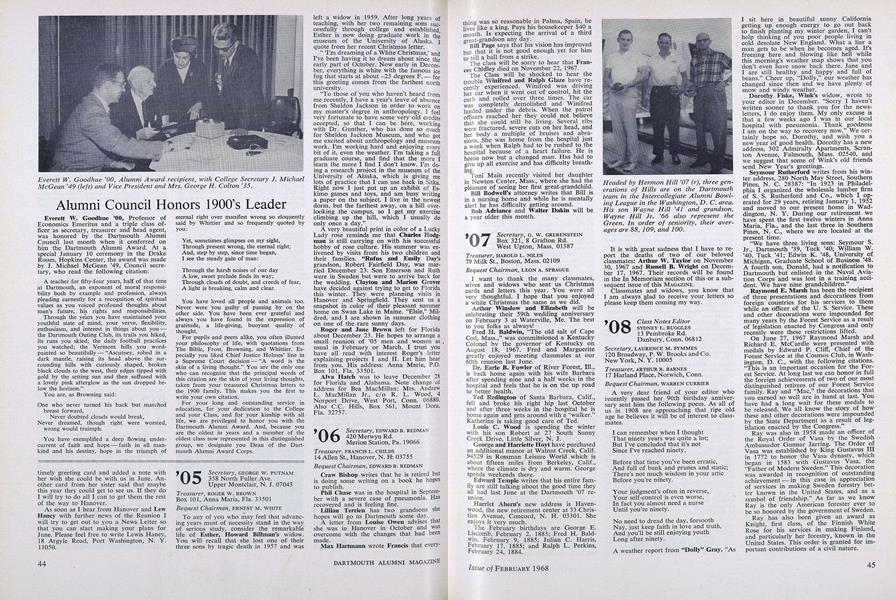 Alumni Council Honors 1900's Leader