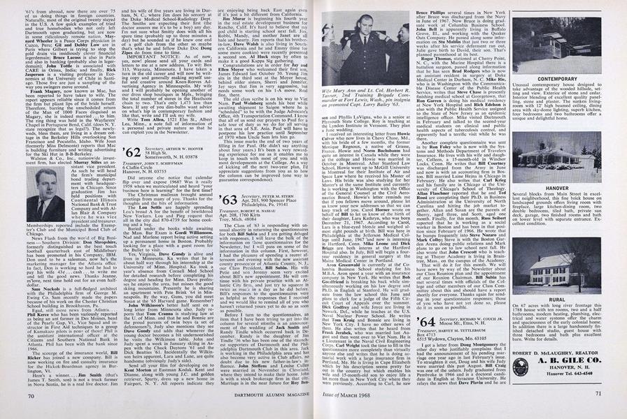 1963 | Dartmouth Alumni Magazine | MARCH 1968