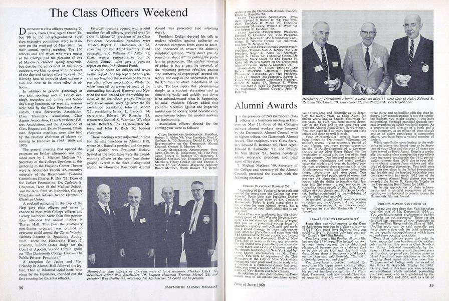 The Class Officers Weekend