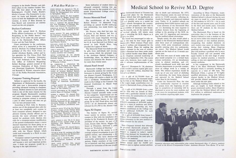 Medical School to Revive M.D. Degree