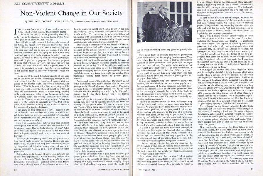 Non-Violent Change in Our Society