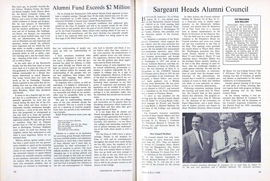 Sargeant Heads Alumni Council